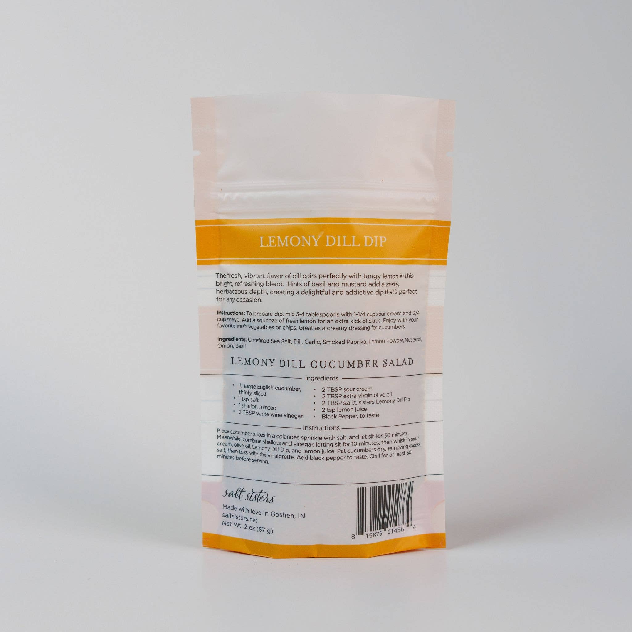 Salt Sisters - Wholesale Dip - Dip Seasoning Mix - Lemony Dill - Packaged Weights6