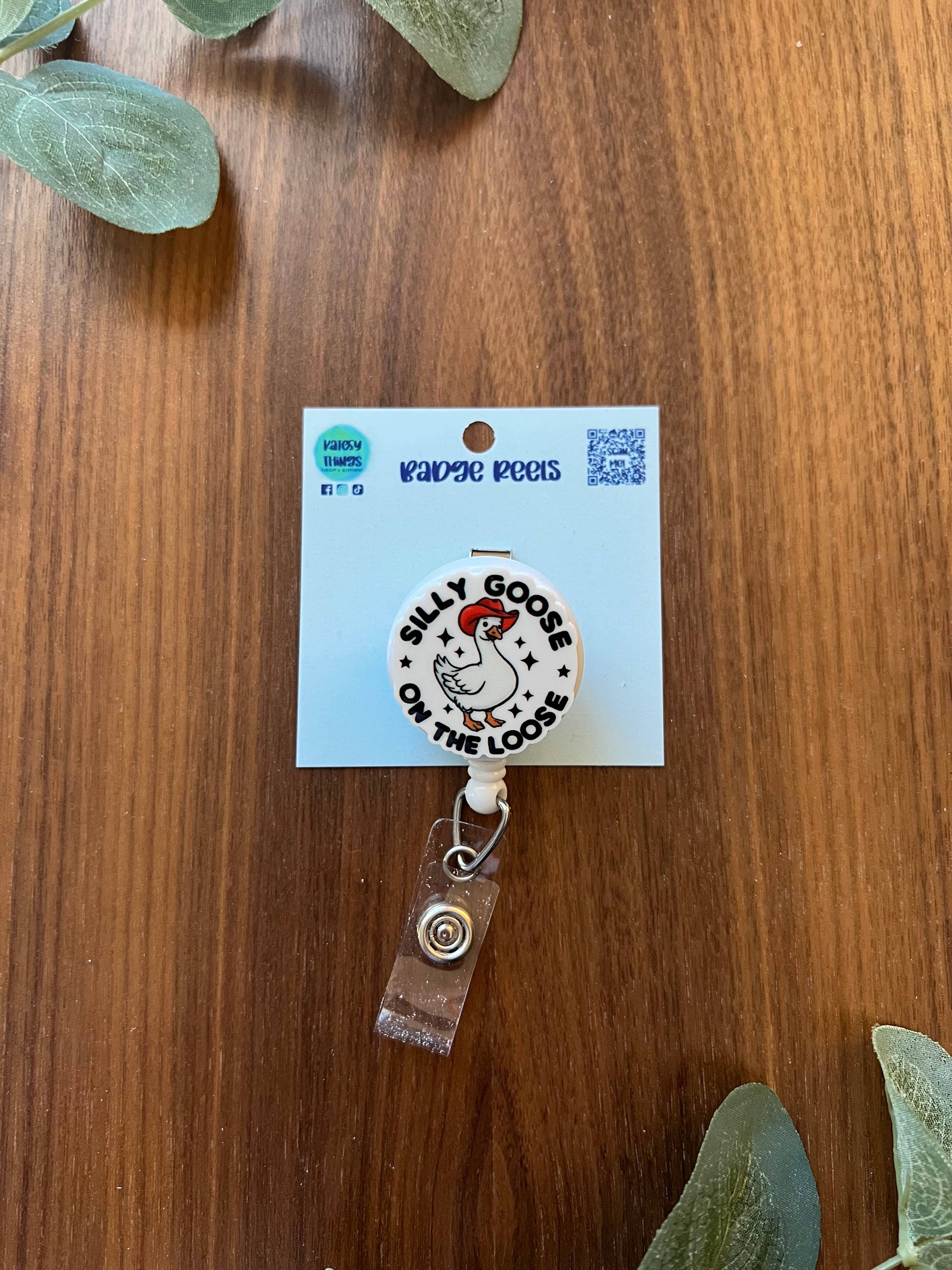 Katesy Things - Wholesale Badge Accessory - Women's - Silly Goose on the Loose Badge Reel