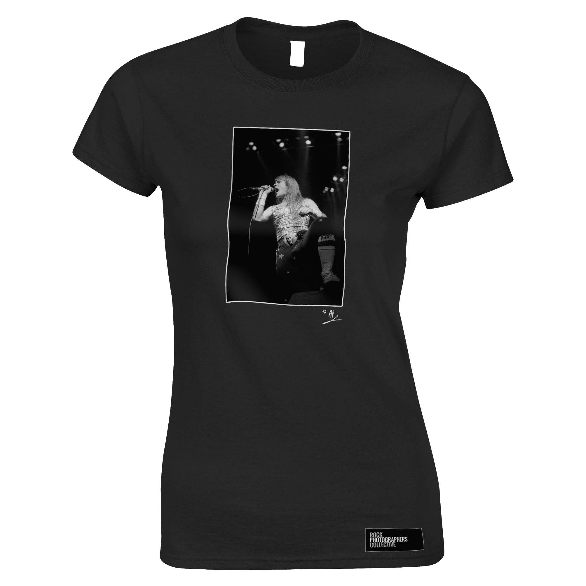 Rock Photographers Collective - Wholesale T-Shirt (Graphic) - Women's - Bruce Dickinson, Iron Maiden live AP Women's T-Shirt0