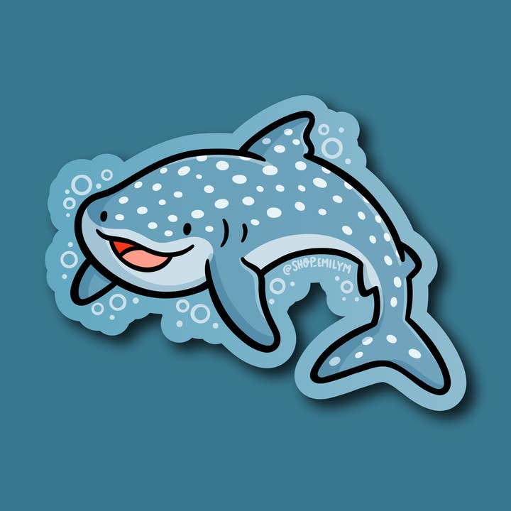 Whale Shark Sticker for wholesale by Shop Emily M