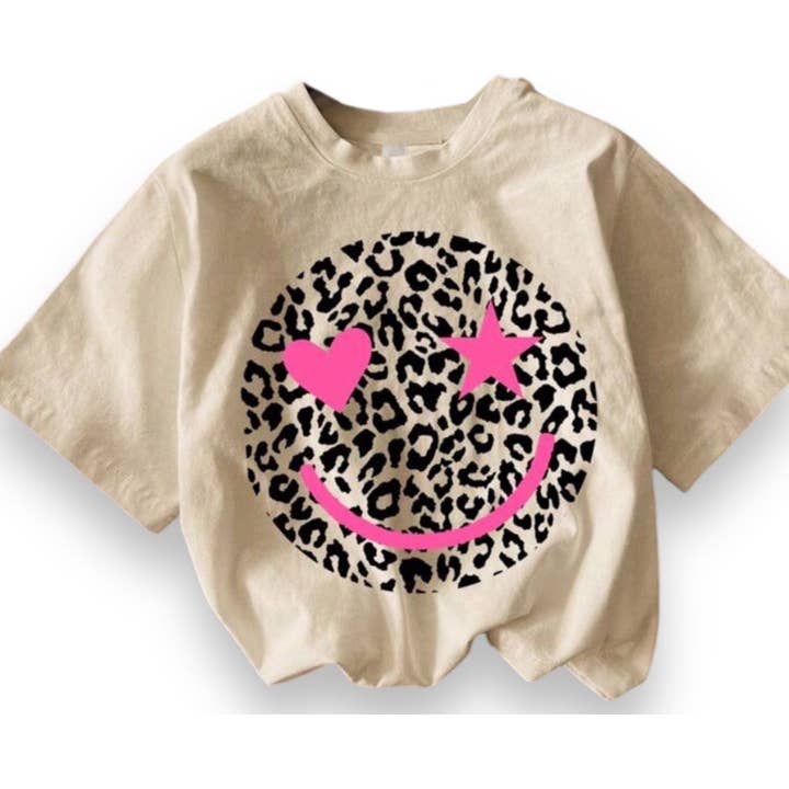 Camiseta de estampado de guepardo para venta al por mayor de Zeus and Lexi Kids