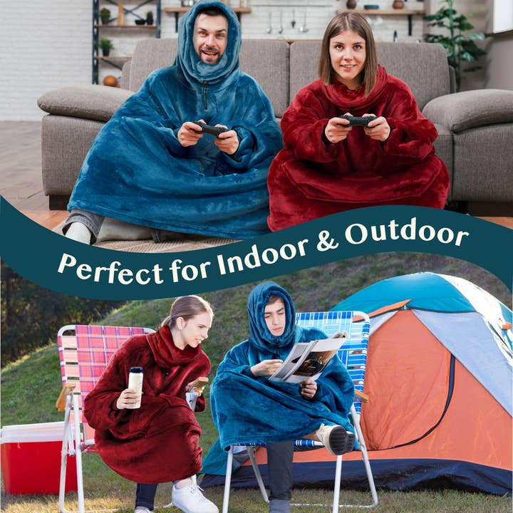 Pavilia - Wholesale Throw Blanket - Neck Warmer Sweatshirt Hoodie Blanket54