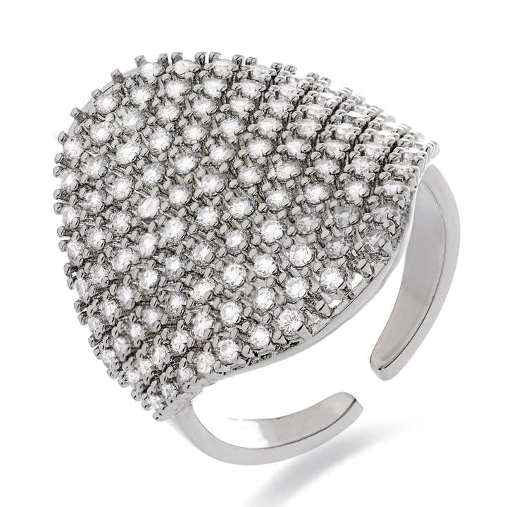 Anillo Luxenter avec zirconium brillant finition rhodium - Idoi pour la vente par Luxenter