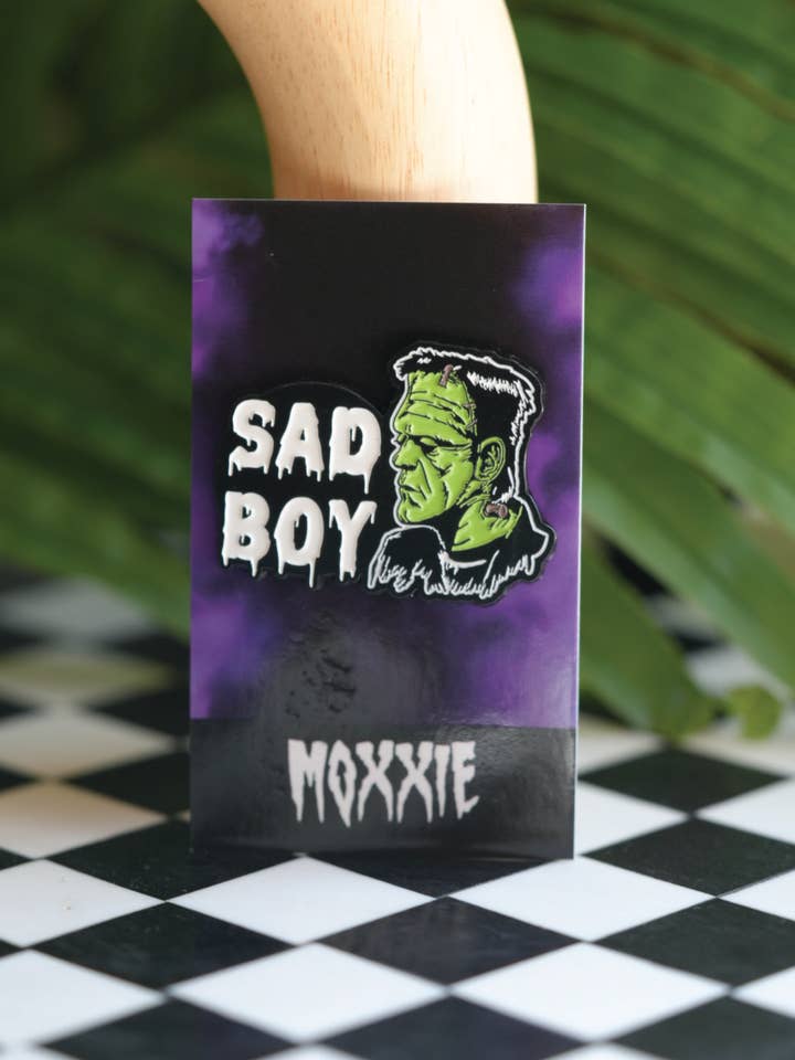 Sad Boy Frankenstein Pin for wholesale by Moxxie
