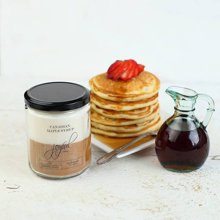 Canadian Maple Syrup Soy Candle 16 oz for wholesale by Joyful Home Inc.