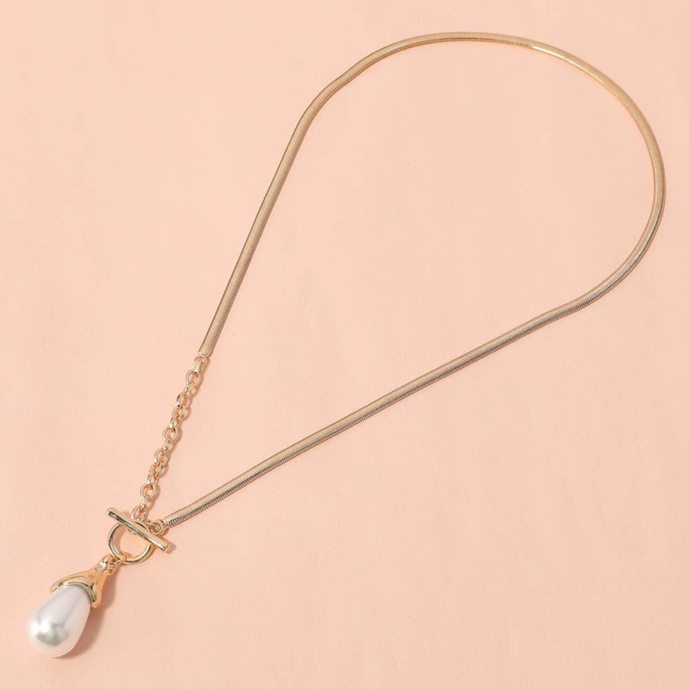 Sensibling Corp. - Wholesale Pendant/Charm Necklace - SECRET BOX_Pearl Toggle Pendant Necklace
4