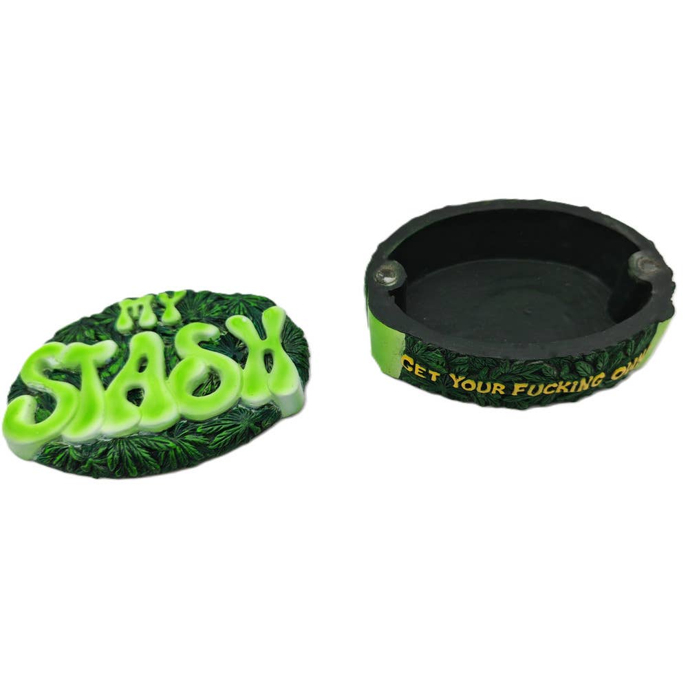 Wise Skies – wholesale Ashtray – Green My Stash Ashtray Storage Box 3