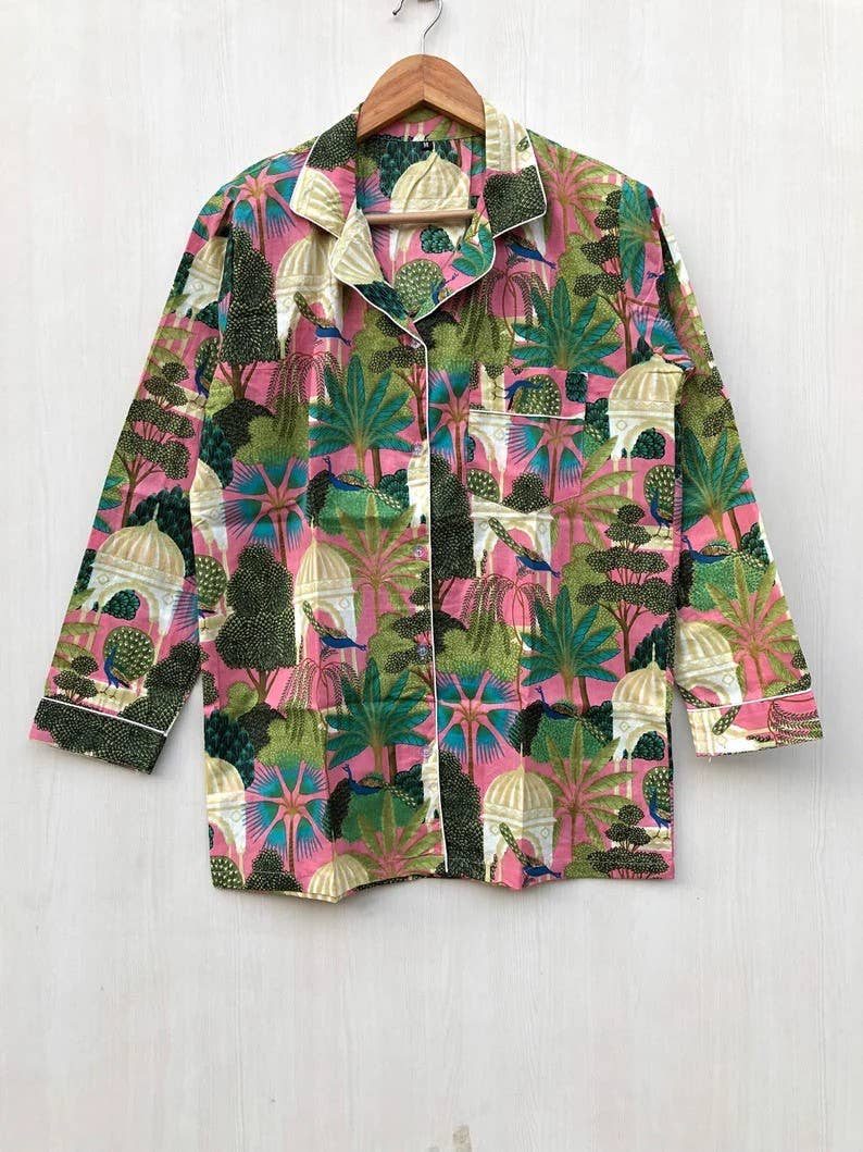 bhavnas boutique - Wholesale Sleepwear Set - Women's - Beautiful Floral Printed Cotton Pajama Set Women Night Dress2