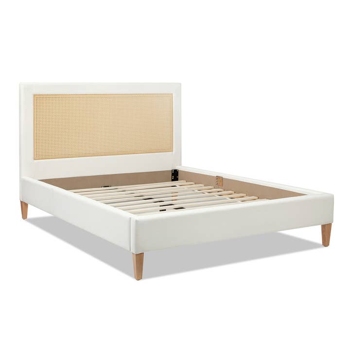 Jennifer Taylor Home - Wholesale Bed - Haley Upholstered Cane-Back Platform Bed2