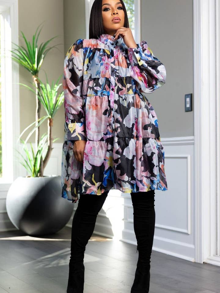 MULTI T1804 DRESS for wholesale on Faire2