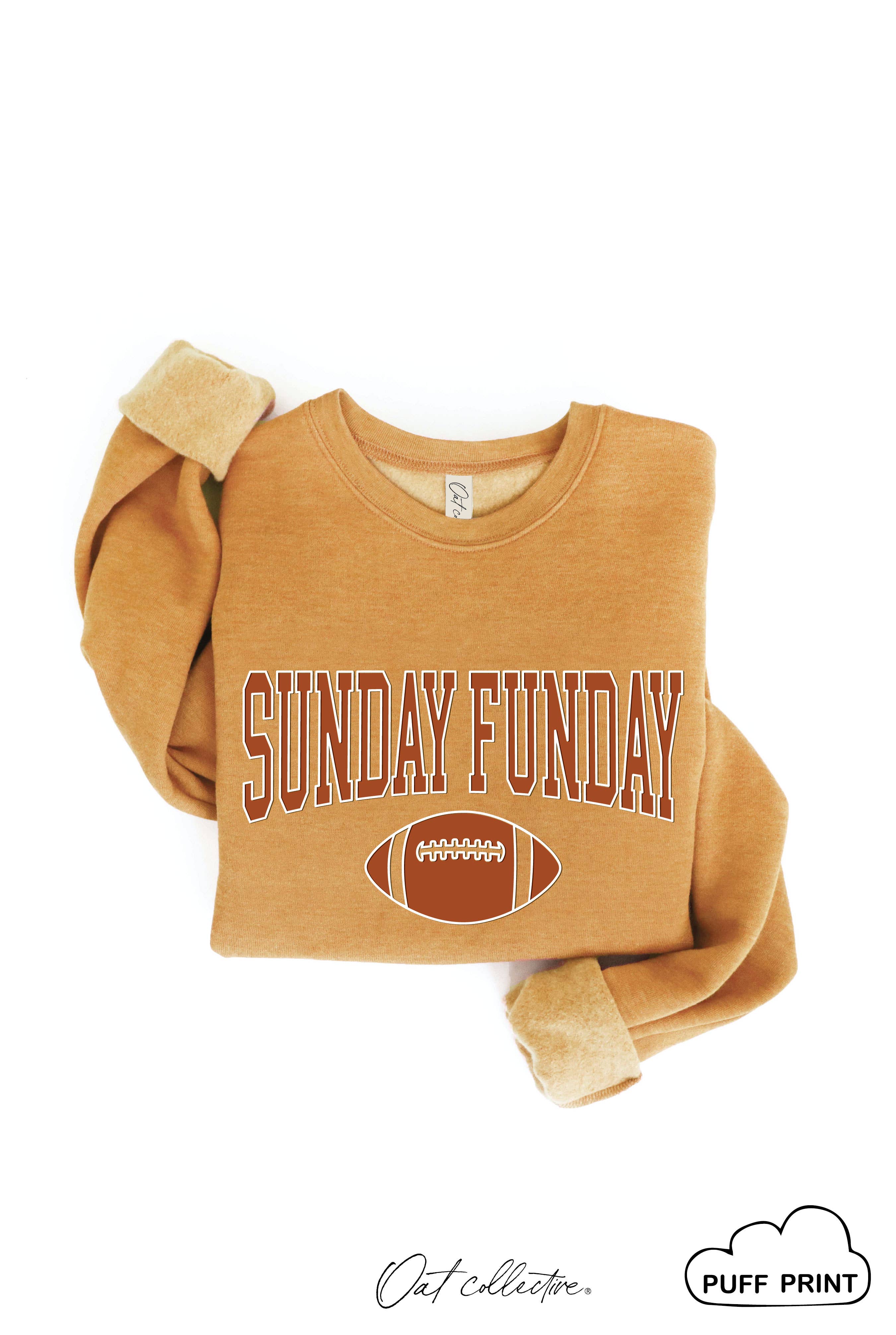 OAT COLLECTIVE - Wholesale Graphic Sweatshirt - Women's - SUNDAY FUNDAY PUFF Graphic Sweatshirt6