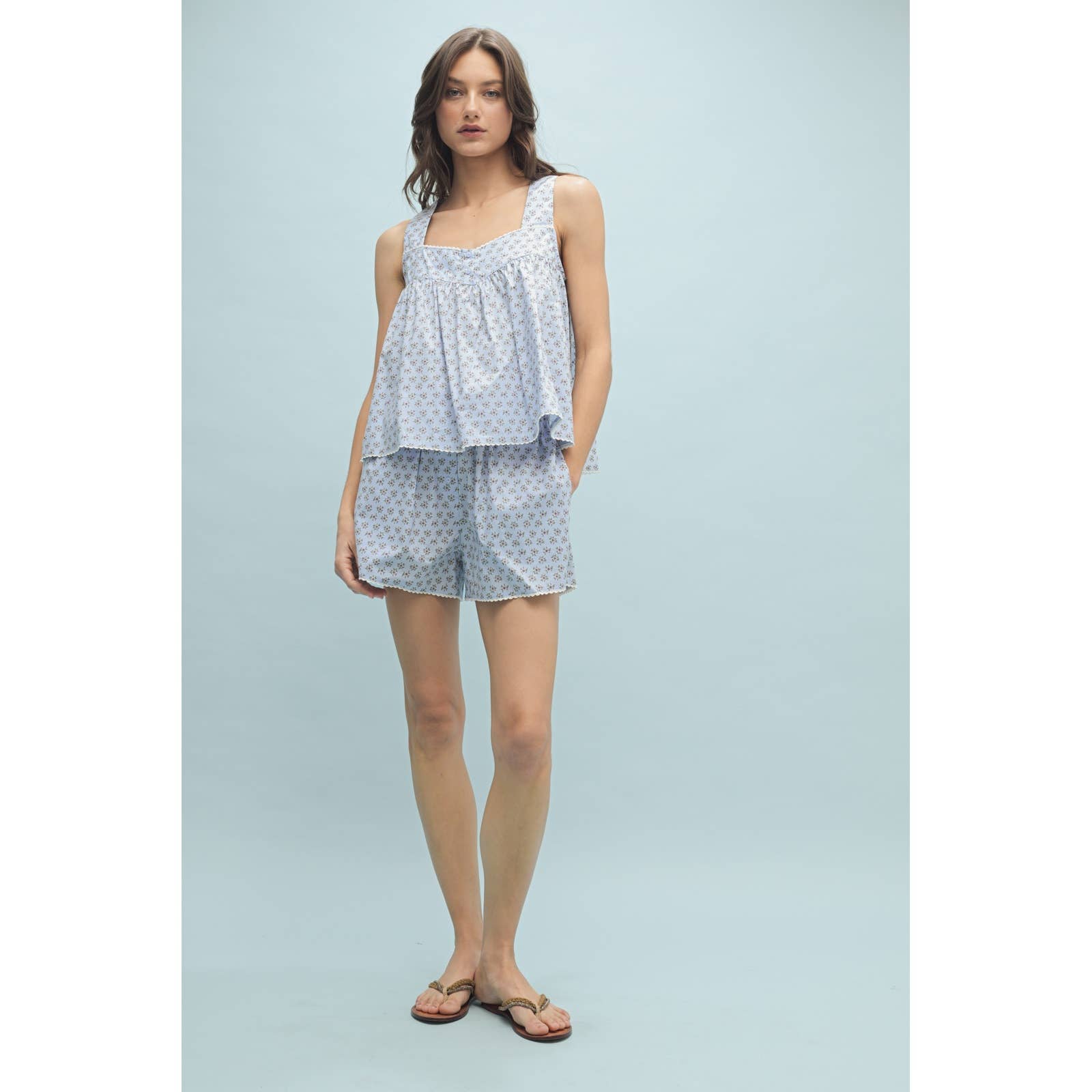 Wishlist Apparel – wholesale Shorts – Dam – FLORAL TRIM DETALJ SHORTS / WL25-10627B3