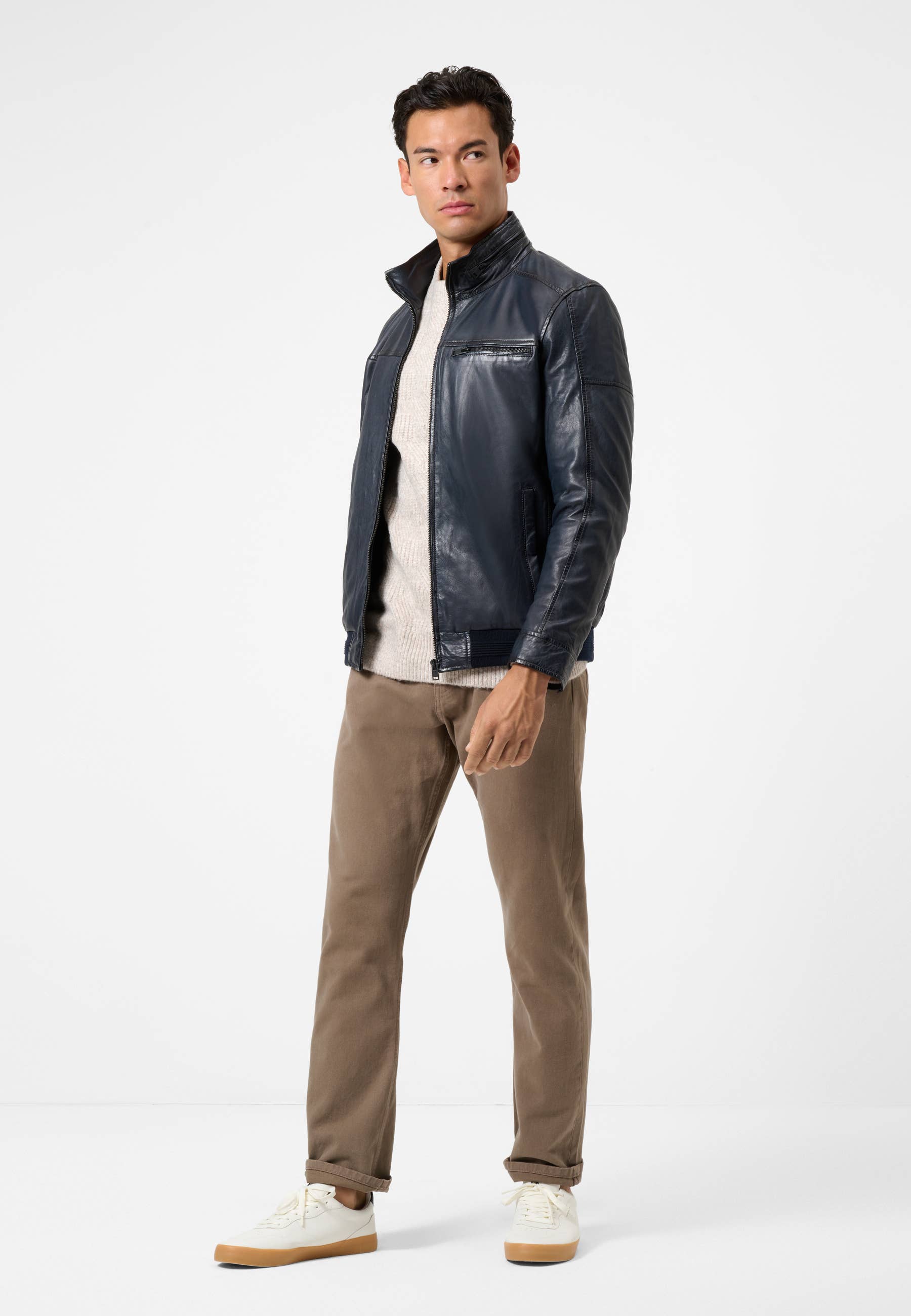 Ricano - Wholesale Leather Jacket - Men's - Men's leather blouson Ricma with stand-up collar11