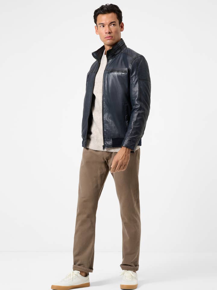 Ricano - Wholesale Leather Jacket - Men's - Men's leather blouson Ricma with stand-up collar11