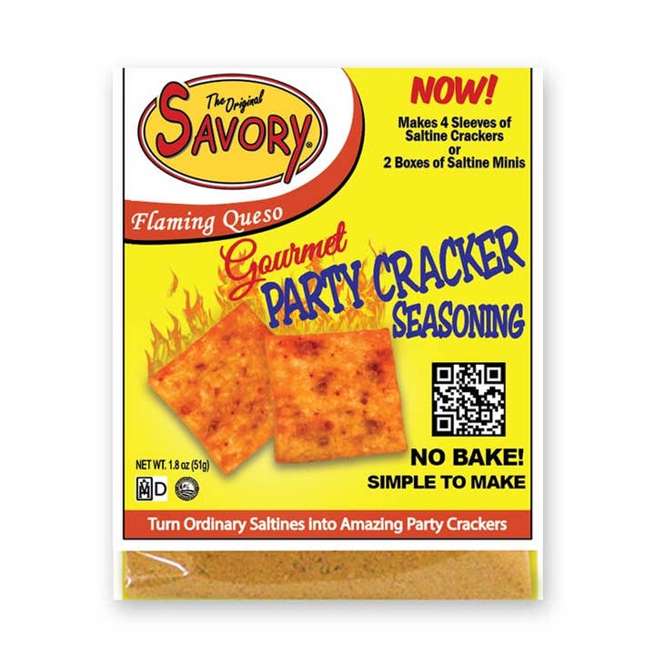 Savory Party Cracker Seasoning - Flaming Queso (25 count) and other Purchase Wholesale queso cheddar. Free Returns & Net 60 Terms on Faire trending on Faire.