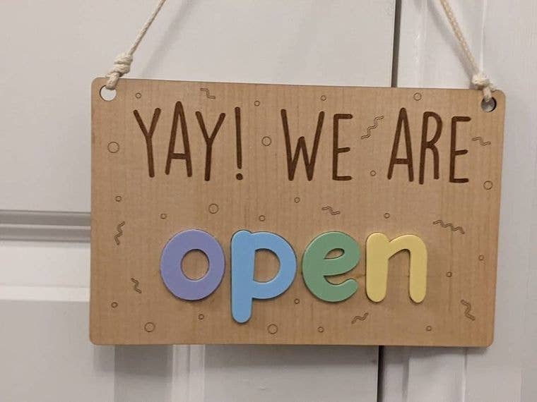 Chikai Shop - Wholesale Sign - We are open / closed 2-side shop sign door6