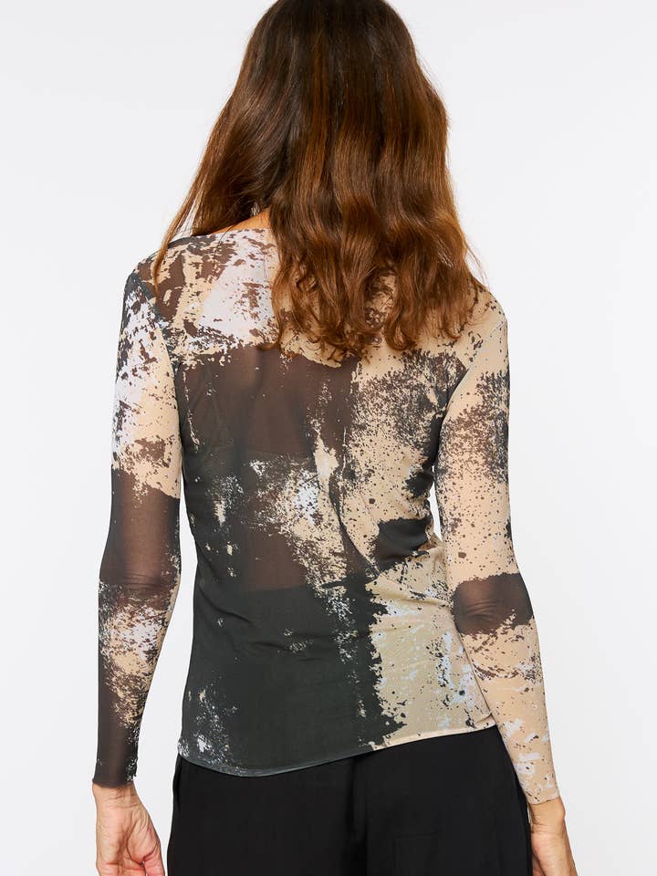 AMB Designs - Wholesale Knit Top - Women's - Eclipse - NudiTee Sheer Top2