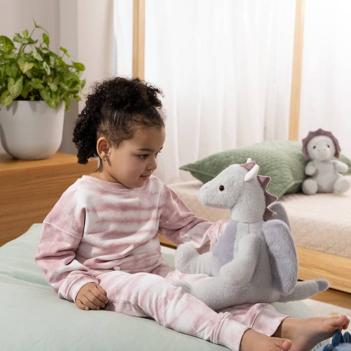 Coco Village – Großhandel Kuschel-/Plüschtier – Kind & Baby – Dino Plüschspielzeug - Grauer Drache1