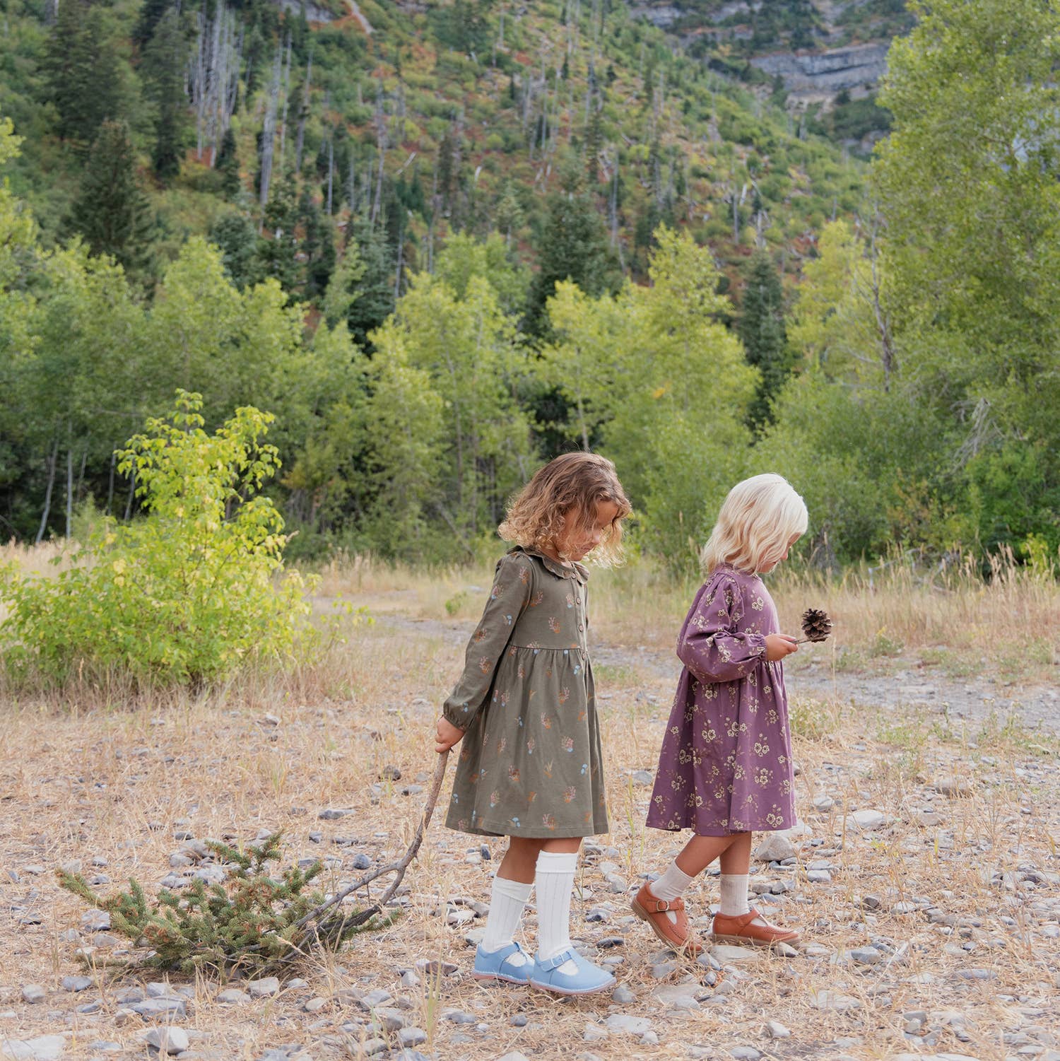 City Mouse Studio - Vendita all'ingrosso Vestito - Bambini - Abito a maniche a sbuffo - Fiori di orchidea3