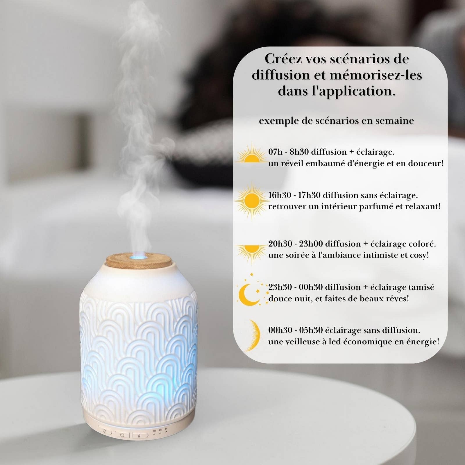 Zen'Arôme - Wholesale Electronic Diffuser - Prague Essential Oil Diffuser - Wifi Connected Device2