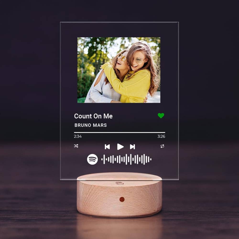 CanvasChamp - Wholesale Plaque - Personalized Spotify Acrylic Song Plaque with LED Base5