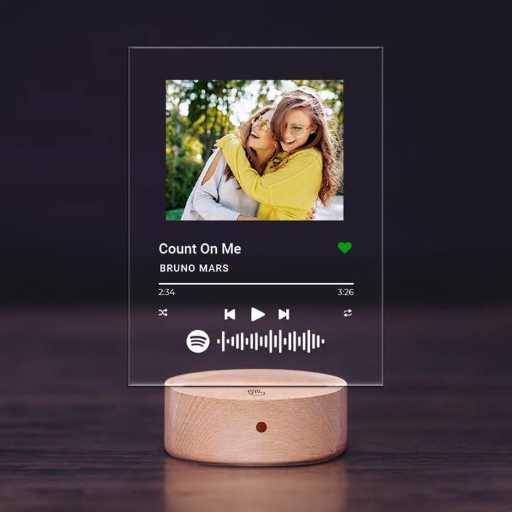 CanvasChamp - Wholesale Plaque - Personalized Spotify Acrylic Song Plaque with LED Base5