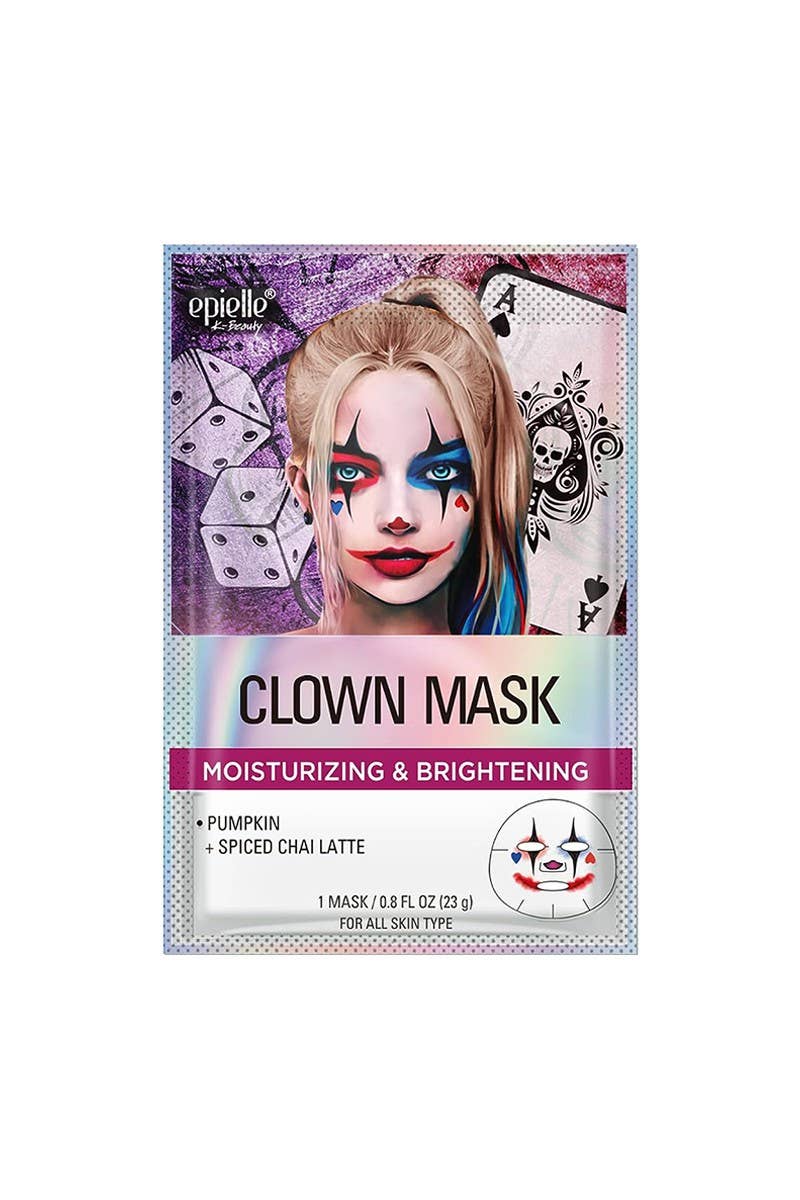 Epielle 0527 HALLOWEEN Clown Facial Mask - 12pc