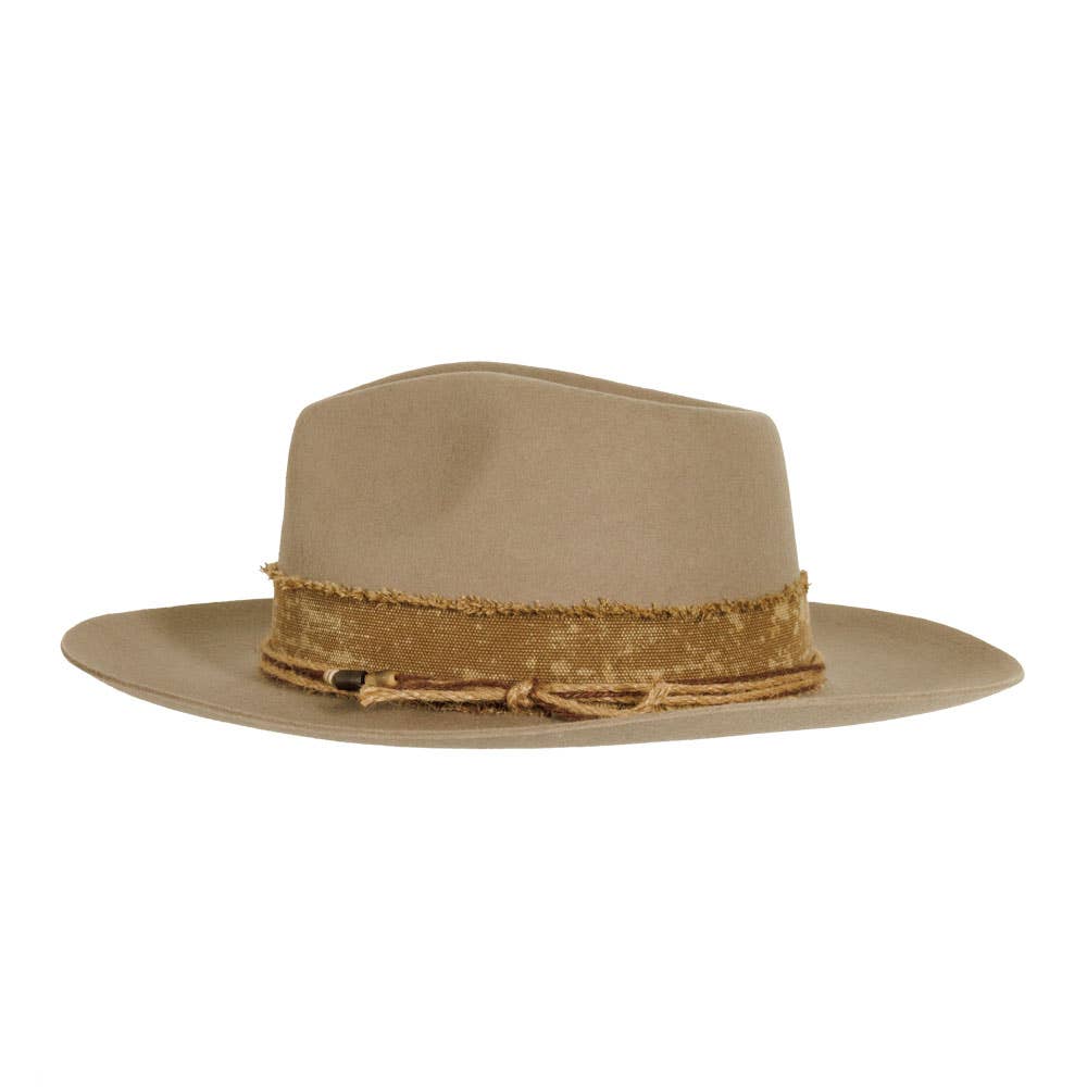 Fawn Wool Felt Teardrop Fedora Hat - Style Jovi for wholesale on Faire2