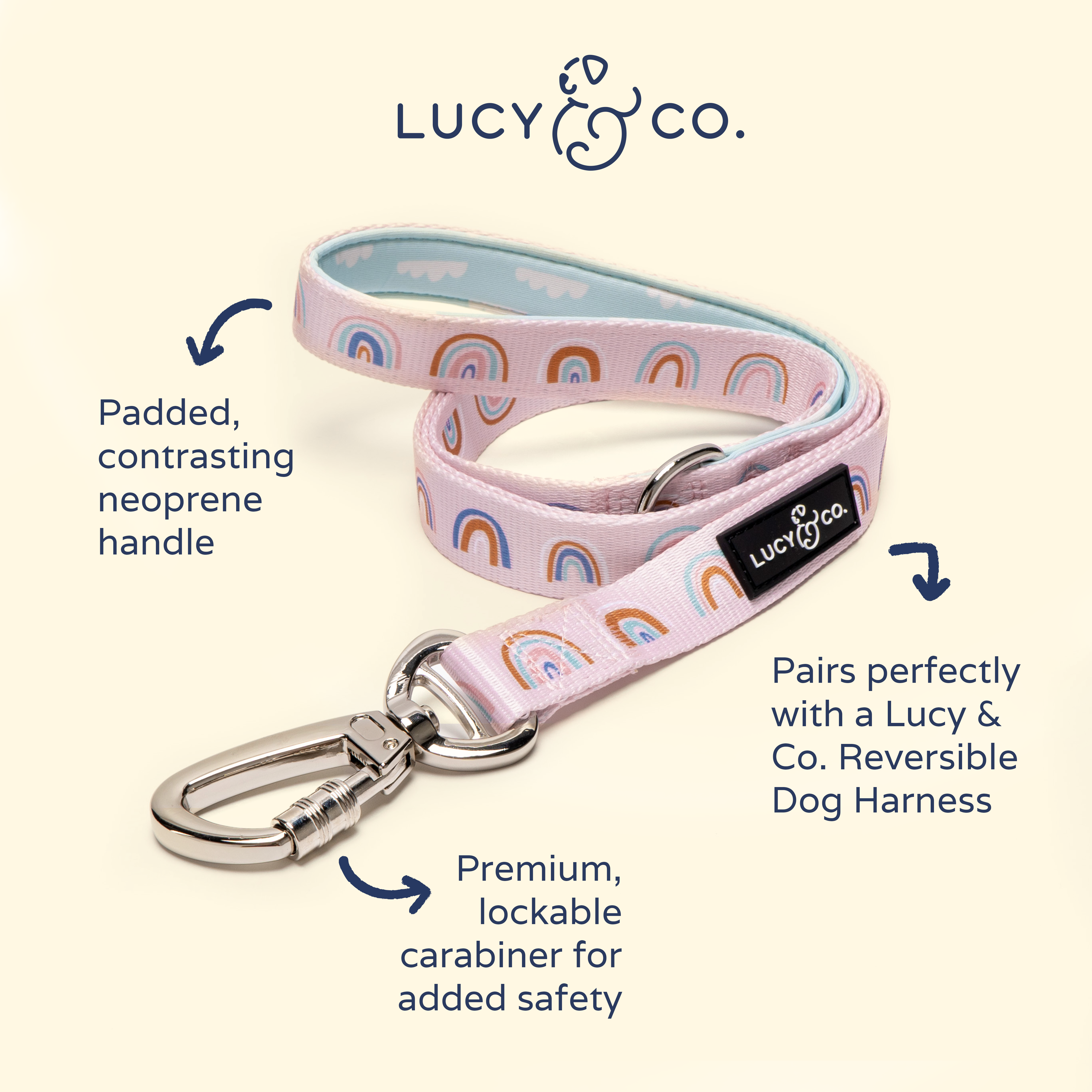 Lucy & Co. - Wholesale Pet Leash - Dog - In the Clouds Leash1