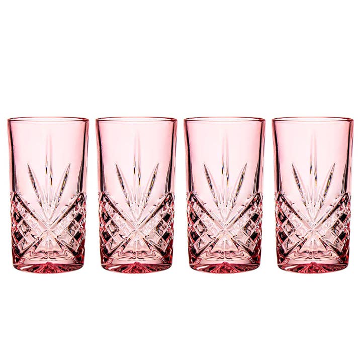 Dublin Crystal Blush Highball, Set of 4 for wholesale by Godinger