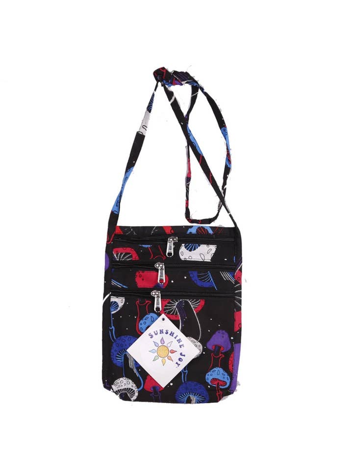 Sac à main pour passeport - Magic Mushrooms Glow pour la vente par Sunshine Joy