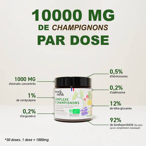 FRENCH MUSH - Wholesale Oral Supplement/Vitamin - Dietary Supplement Complex 5 Mushroom Powders4