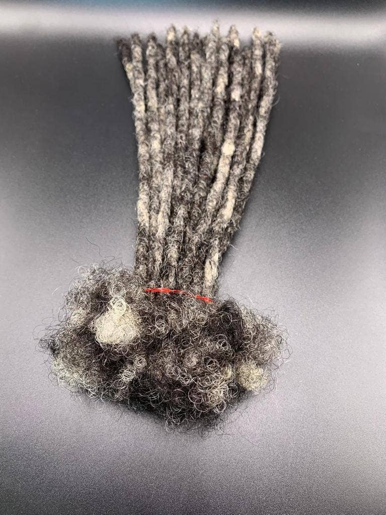 Elimicah - Wholesale Hair Extensions - Salt and Pepper Handmade Dreadlock  100% Human hair Extensio4