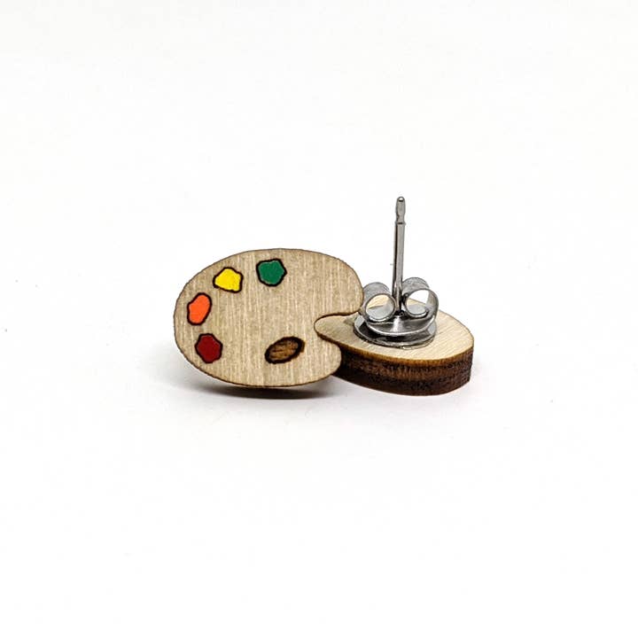 Unpossible Cuts - Wholesale Stud/Post Earrings - Artist's Palette Earrings - Museum - Art
