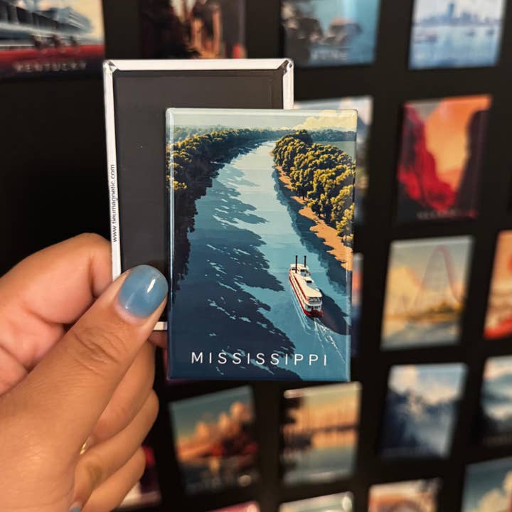 Mississippi State Magnet - Vicksburg River for wholesale by Tieu Magnetic