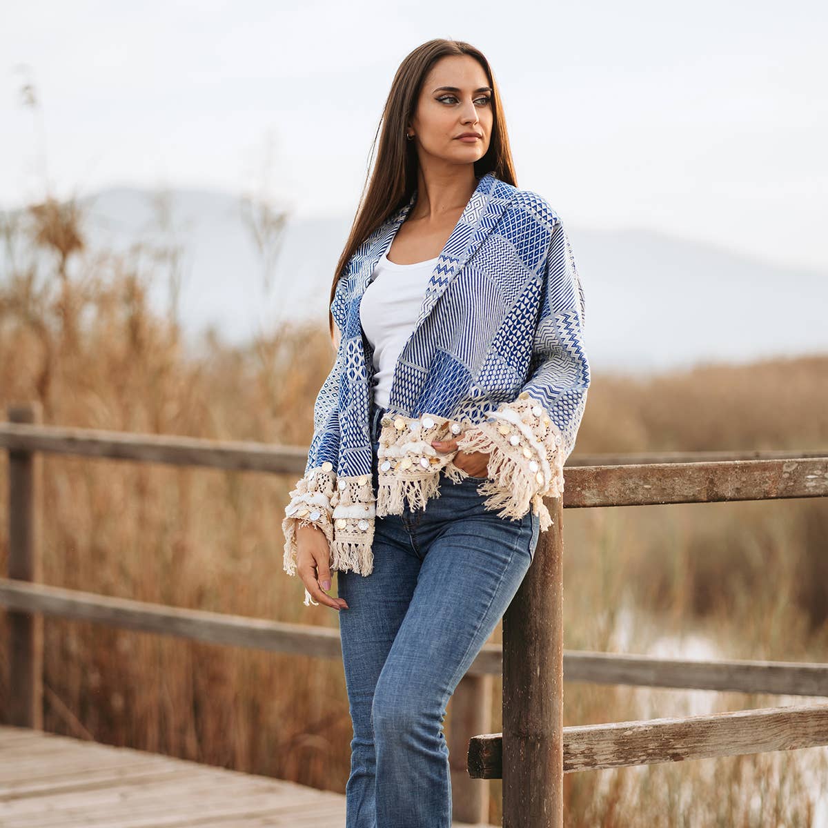 Blue Isla Bonita By SIGRIS Kuala Lumpur Jacket for wholesale on Faire0