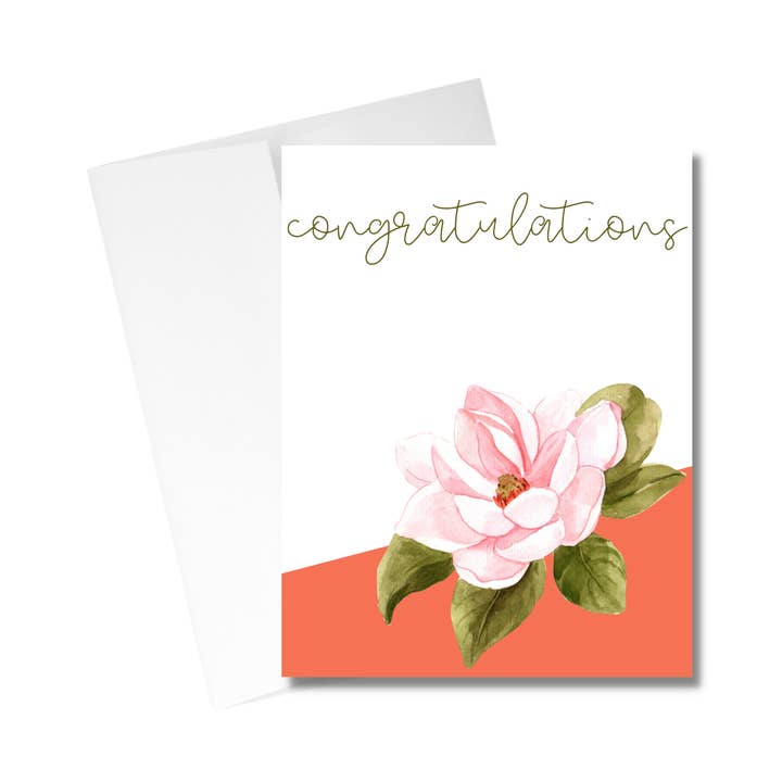 Biglietto di auguri floreale semplice - Congratulazioni per la vendita all'ingrosso da parte di Western Fancies