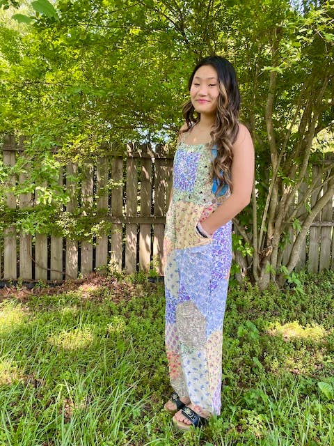 Blue Sky - Wholesale Overalls - Women's - 2227 Old School Overalls in Patchwork Rayon12