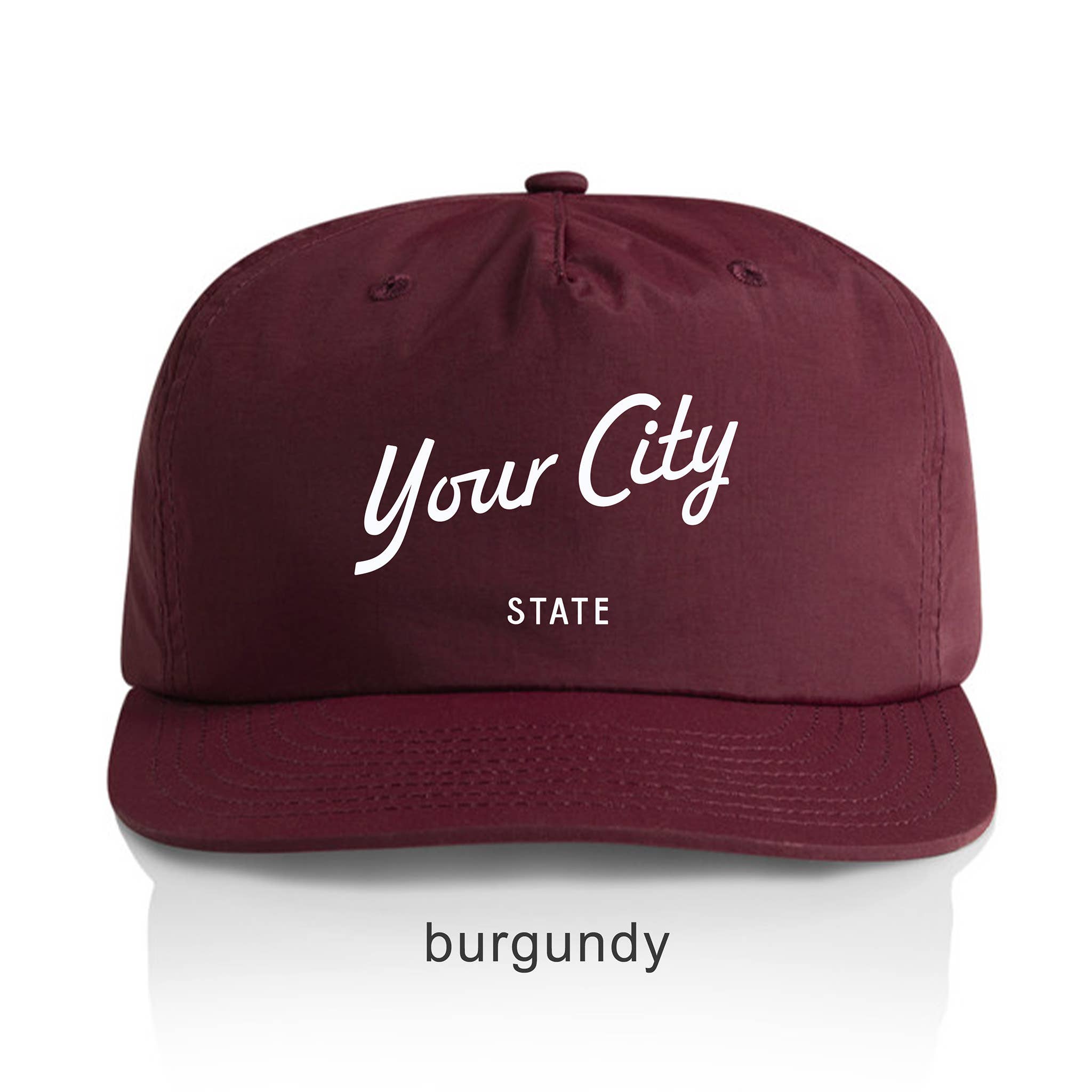 Endless August Supply Co. – wholesale Flat-brimmed cap – Unisex – Custom Nylon Hat | Script Text Customizable Hat | Name Drop8