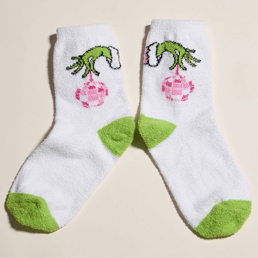 Sensibling Corp. – wholesale Socks – Women's – 4Pairs Green Monster Grinch Christmas Bundle Gift Socks Set5