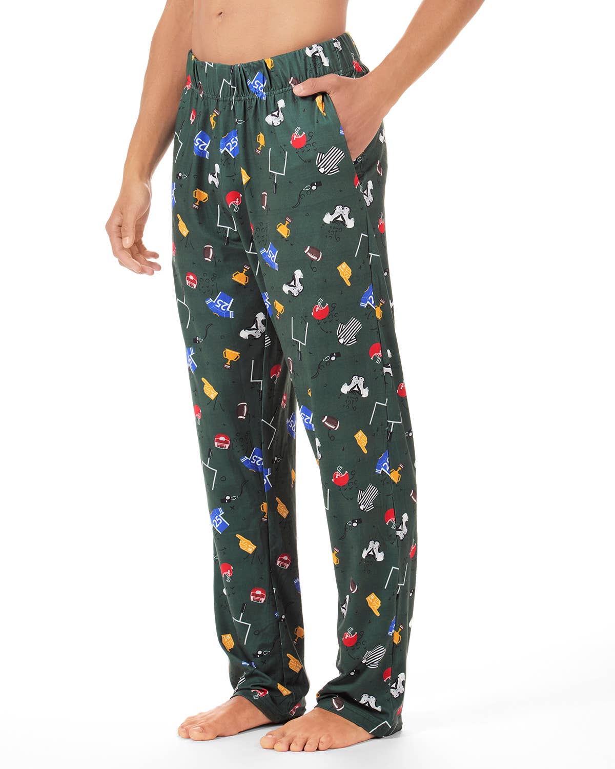 Vert Forêt Pantalon de pyjama pour homme Touchdown dans un sac en vente sur Faire