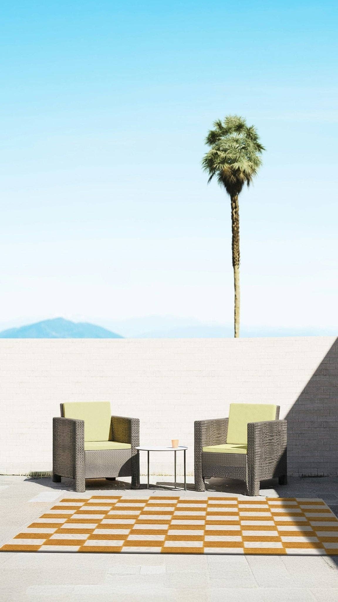 AFK Living – wholesale Matta – Inomhus utomhusmatta platt vävd SMÅ RUTOR3