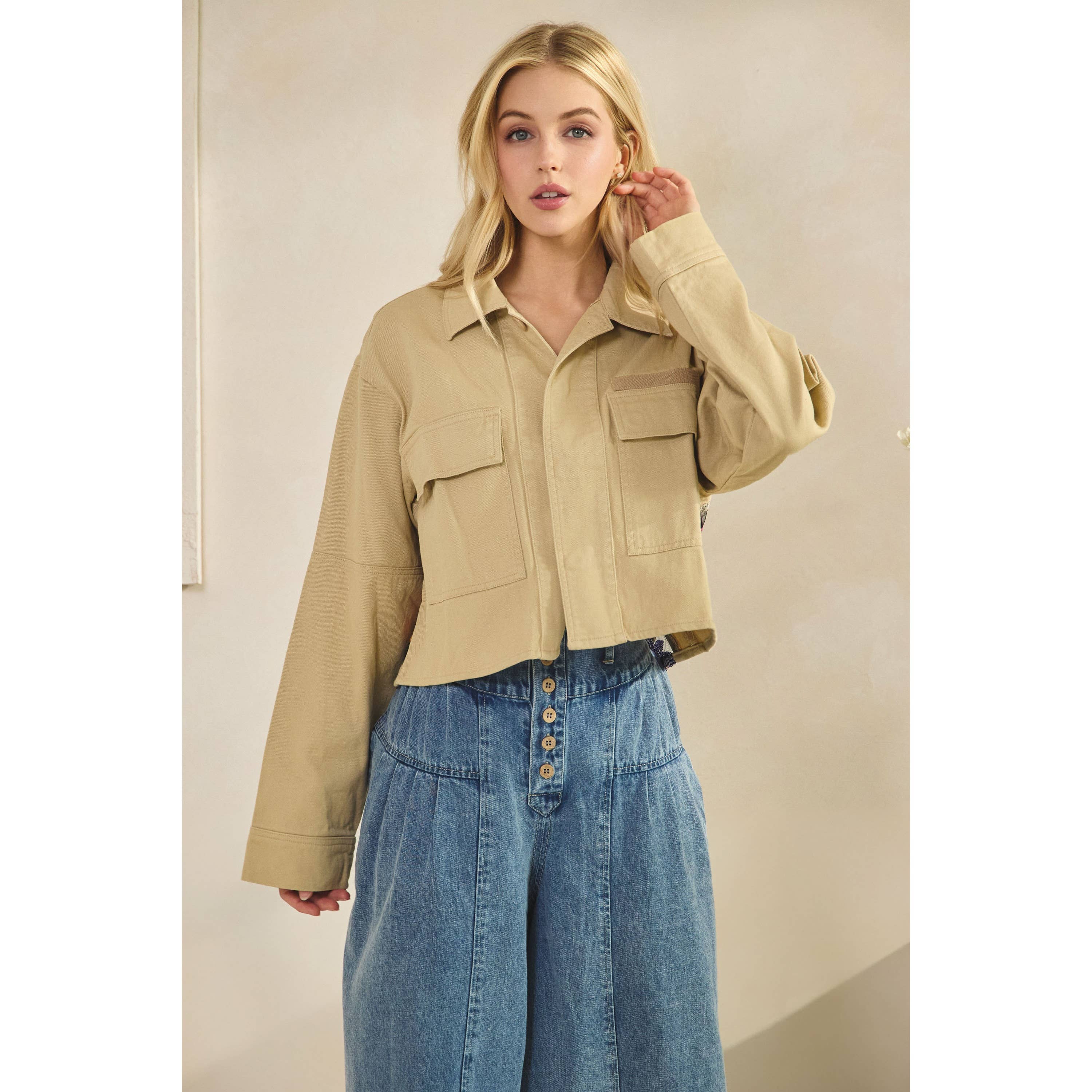 Veveret – Blusão - Mulher por atacado – Casaco com Contraste de Lantejoulas5