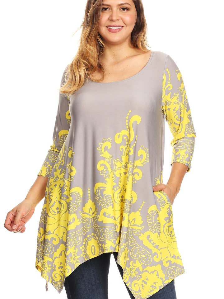 WHITE MARK - Wholesale Tunic - Women's - Yanette Top Tunic - Plus2