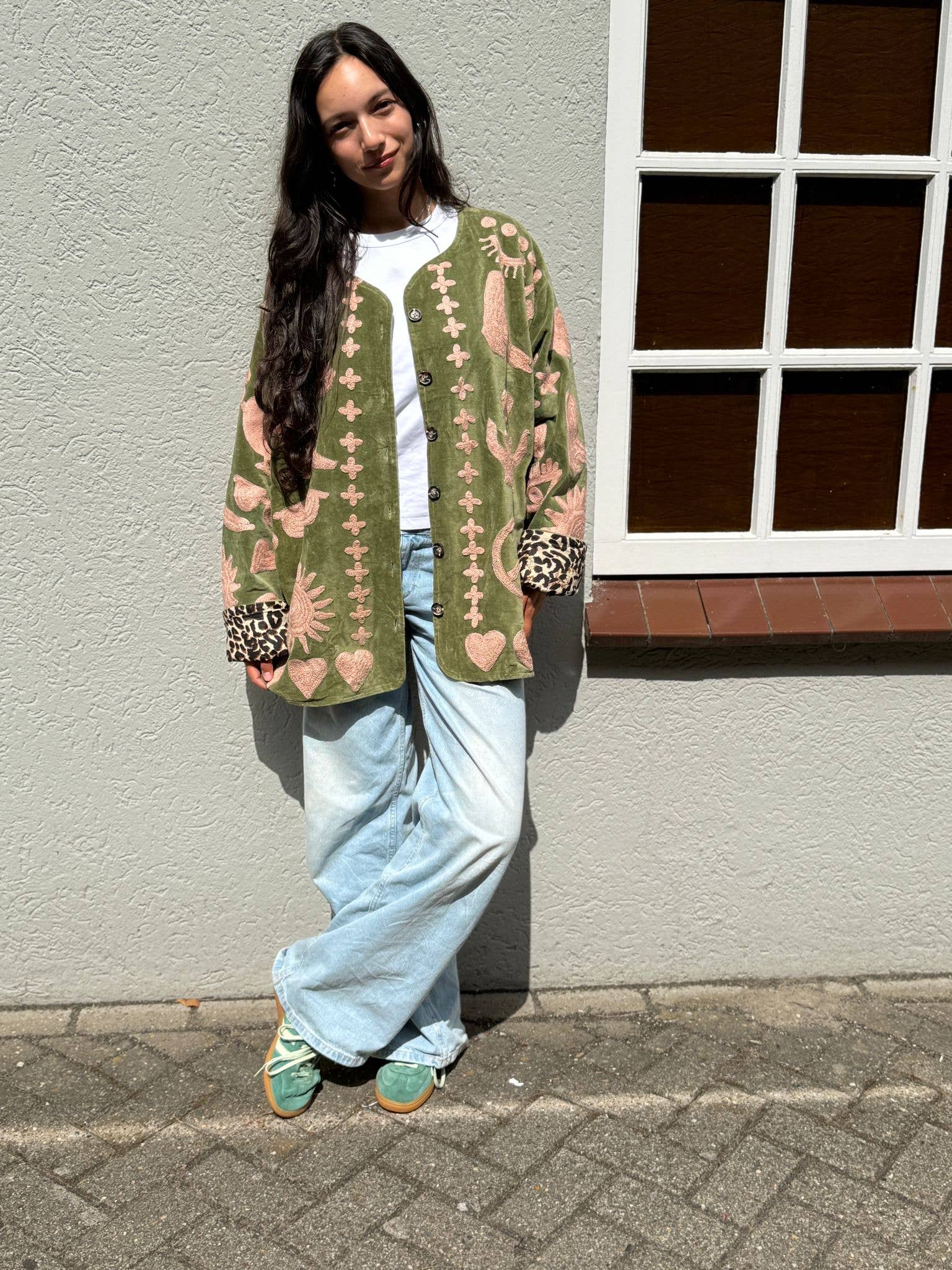 ToutVintage - Wholesale Jacket - Women's - Velvet Jacket DREAM green pink0