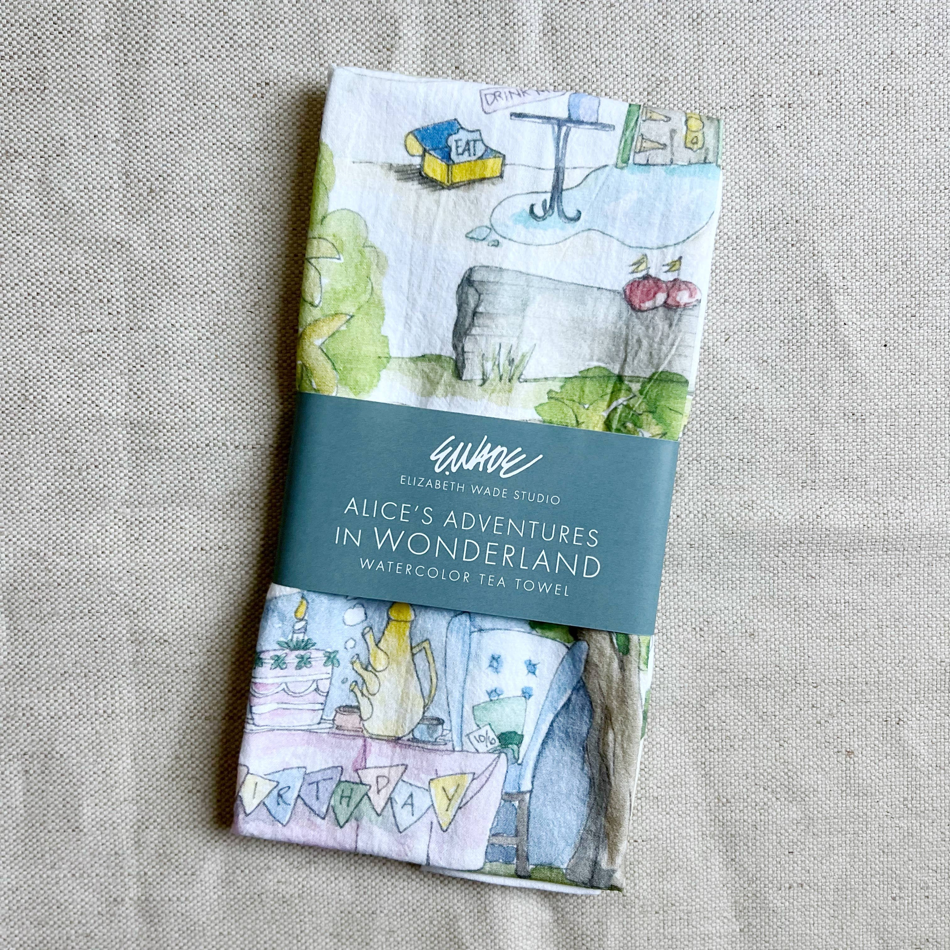 Elizabeth Wade Studio - Wholesale Tea Towel - Alice’s Adventures in Wonderland Tea Towel2