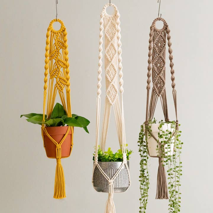 BeanDaikon - Wholesale Hanging Planter - Macrame Plant Hanger I71