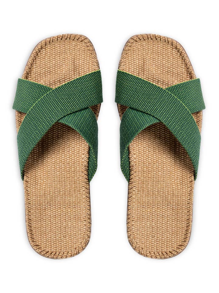 Shangies by Stilov - Vente Sandales – unisexe - Sandale en jute unisexe Shangies — Groovy Grass (verte)1