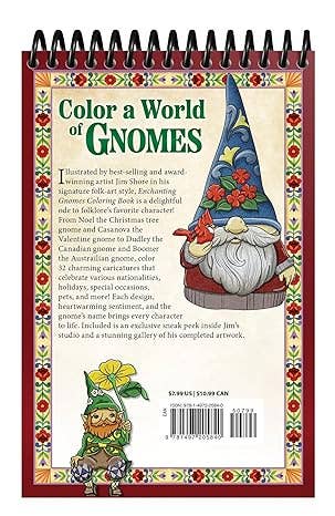 Fox Chapel Publishing - Wholesale Coloring & Activity Book - Adult - Jim Shore Enchanting Gnomes Coloring Book1