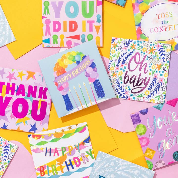 Taylor Elliott Designs - Wholesale Everyday Greeting Card - 54 Gift Enclosure Cards & Envelopes w/ Pink Acrylic Display4